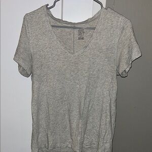 Aerie Vneck Tee Gray- XS